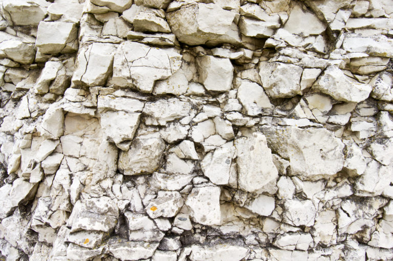 limestone that has dried and cracked