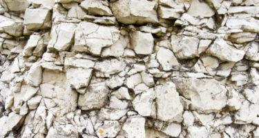 limestone that has dried and cracked