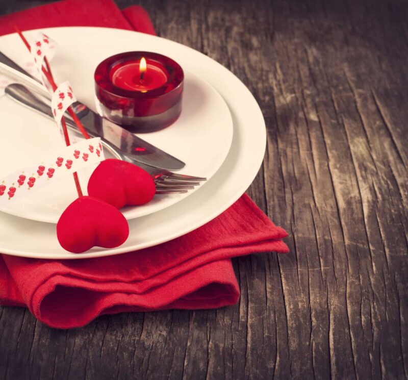 a plate that has been made for valentines day