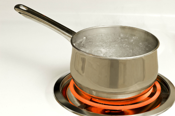 boiling water for cooking purposes