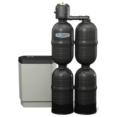 black kinetico water softener on a transparent background