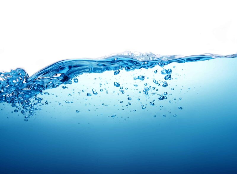 bubbling water that is crystal clear and blue