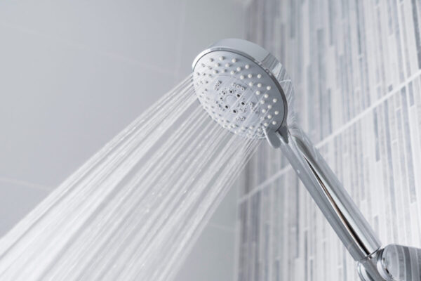 soft water coming from shower